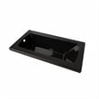 Pemberly Row 60X32 Contemporary Rectangular Acrylic Drop-In Bath tub in Black