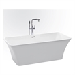 Pemberly Row Acrylic Rectangular Freestanding Acrylicsulated Bathtub in White