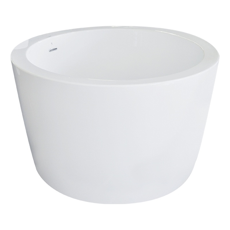 Pemberly Row Acrylic Seat Freestanding Acrylicsulated Bathtub in White