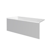 Pemberly Row Acrylic 54X32 Left Drain Above Floor Rough Bathtub in White