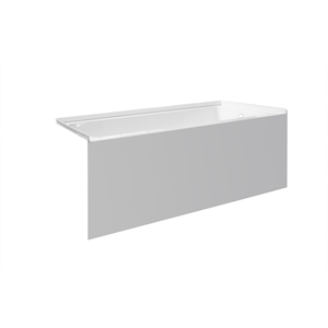 Pemberly Row Acrylic 54X32 Right Drain Above Floor Rough Bathtub in White