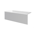 Pemberly Row Acrylic 60X32 Left Drain Above Floor Rough Bathtub in White