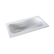 Pemberly Row 60X32 Acrylic Drop-In Bathtub Interior and Armrests in White