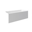 Pemberly Row Acrylic 54X30 Right Drain Above Floor Rough Bathtub in White