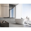 Pemberly Row Acrylic Oval Freestanding Acrylicsulated Bathtub in White