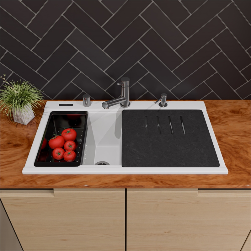 Pemberly Row Solid Brushed Stainless Steel Pull Out Single Hole Kitchen Faucet