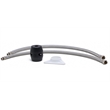 Pemberly Row Solid Polished Stainless Steel Pull Down Single Hole Kitchen Faucet