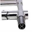 Pemberly Row Polished Stainless Steel Retractable Single Hole Kitchen Faucet