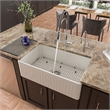 Pemberly Row Polished Chrome Kitchen Faucet with Black Rubber Stem