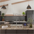Pemberly Row Polished Chrome Kitchen Faucet with Black Rubber Stem