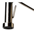Pemberly Row Brushed Nickel Double Spout Commercial Spring Kitchen Faucet