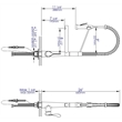 Pemberly Row Polished Chrome Double Spout Commercial Spring Kitchen Faucet