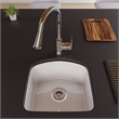 Pemberly Row Polished Chrome Square Gooseneck Pull Down Kitchen Faucet