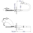 Pemberly Row Polished Chrome Sensor Gooseneck Pull Down Kitchen Faucet