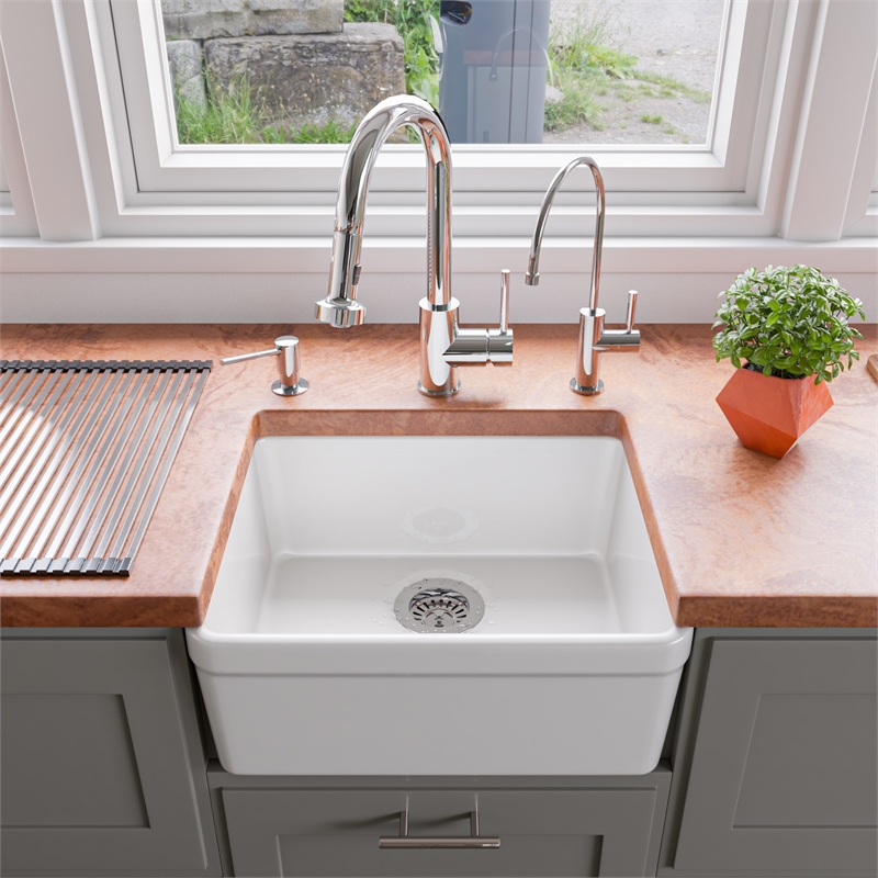 Pemberly Row Polished Chrome Sensor Gooseneck Pull Down Kitchen Faucet