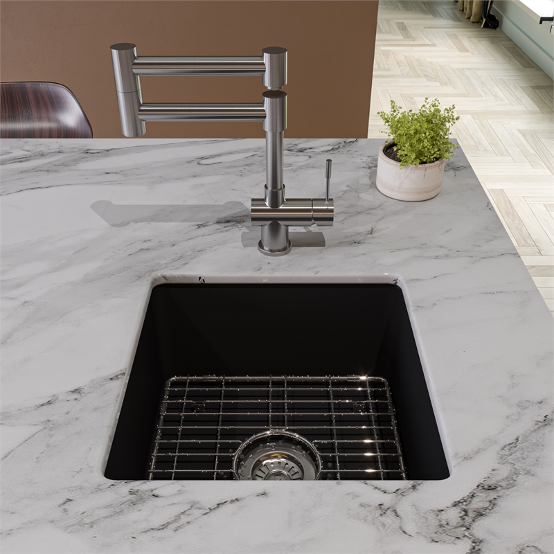 Pemberly Row Black Matte Square 18