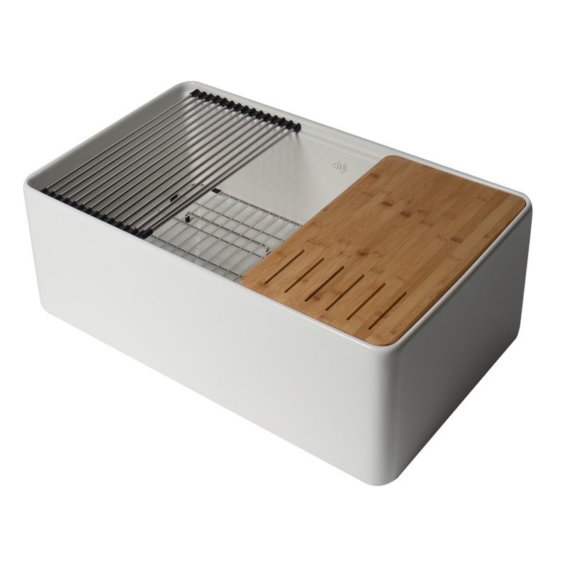 Pemberly Row White Apron Workstation 30
