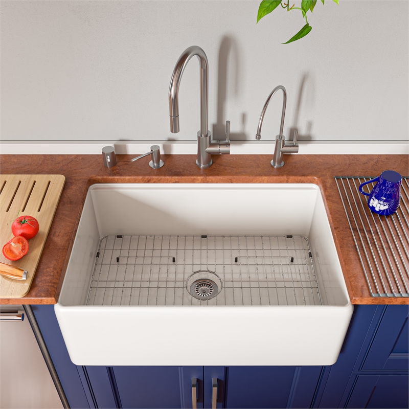 Pemberly Row White Apron Workstation 30