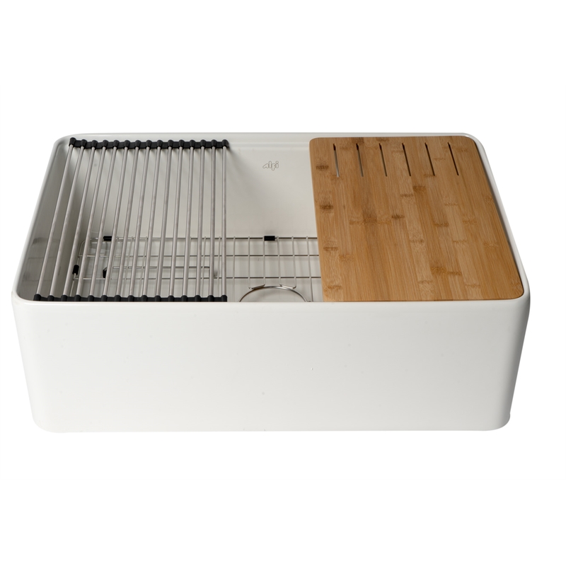 Pemberly Row White Apron Workstation 30