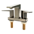 Pemberly Row Brushed Nickel Two-Handle 4'' Centerset Bathroom Faucet
