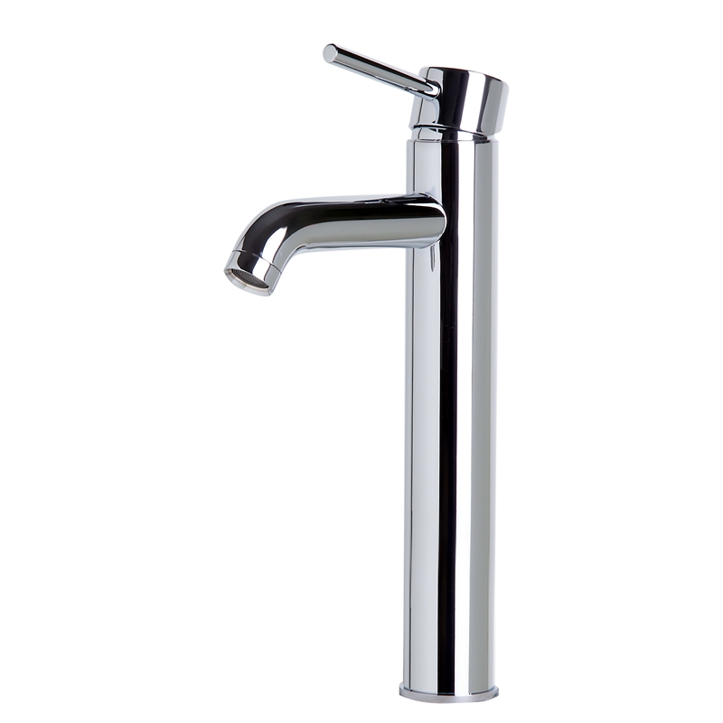 Pemberly Row Tall Polished Chrome Single Lever Bathroom Faucet