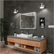 Pemberly Row Polished Chrome Tall Square Single Lever Bathroom Faucet