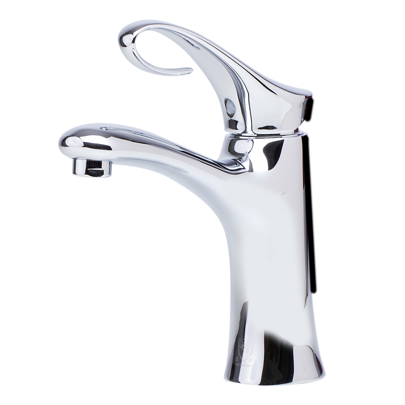 Pemberly Row Contemporary Polished Chrome Single Lever Bathroom Faucet
