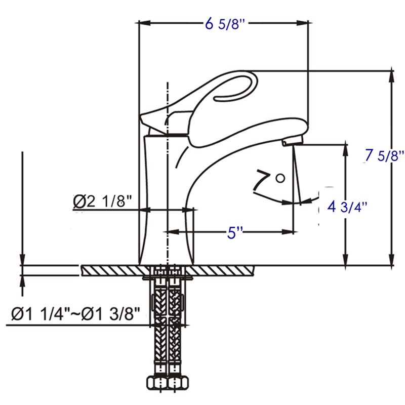 Pemberly Row Contemporary Polished Chrome Single Lever Bathroom Faucet