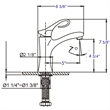 Pemberly Row Contemporary Polished Chrome Single Lever Bathroom Faucet