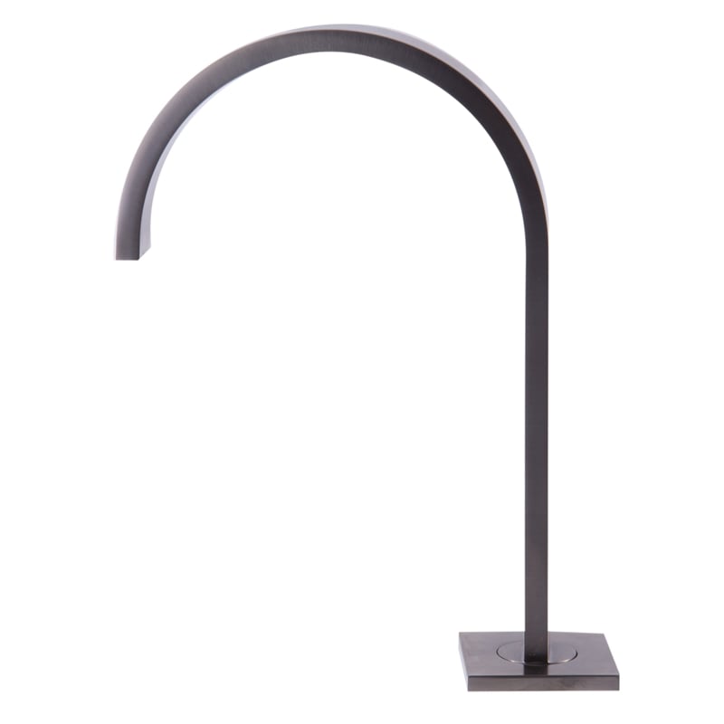 Pemberly Row Brushed Nickel Gooseneck Widespread Bathroom Faucet