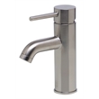 Pemberly Row Contemporary Brushed Nickel Single Lever Bathroom Faucet