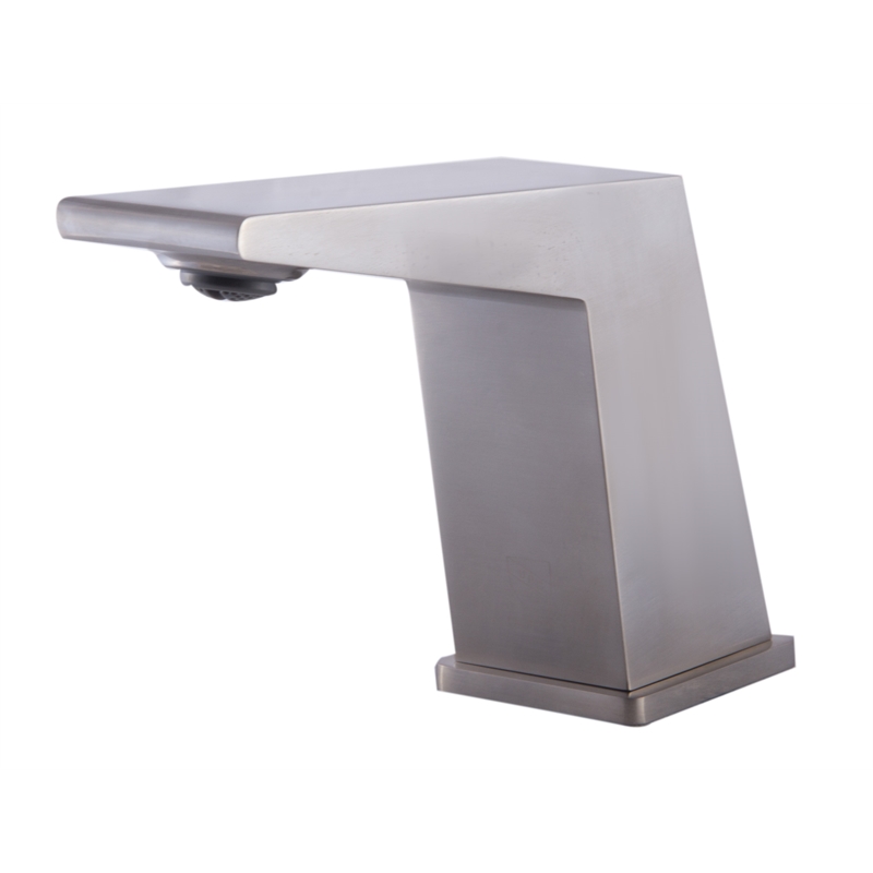 Pemberly Row Brushed Nickel Modern Widespread Bathroom Faucet