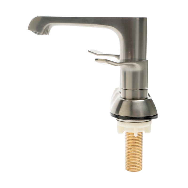 Pemberly Row Brushed Nickel Two-Handle 4'' Centerset Bathroom Faucet