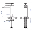 Pemberly Row Polished Chrome Single Hole Waterfall Bathroom Faucet