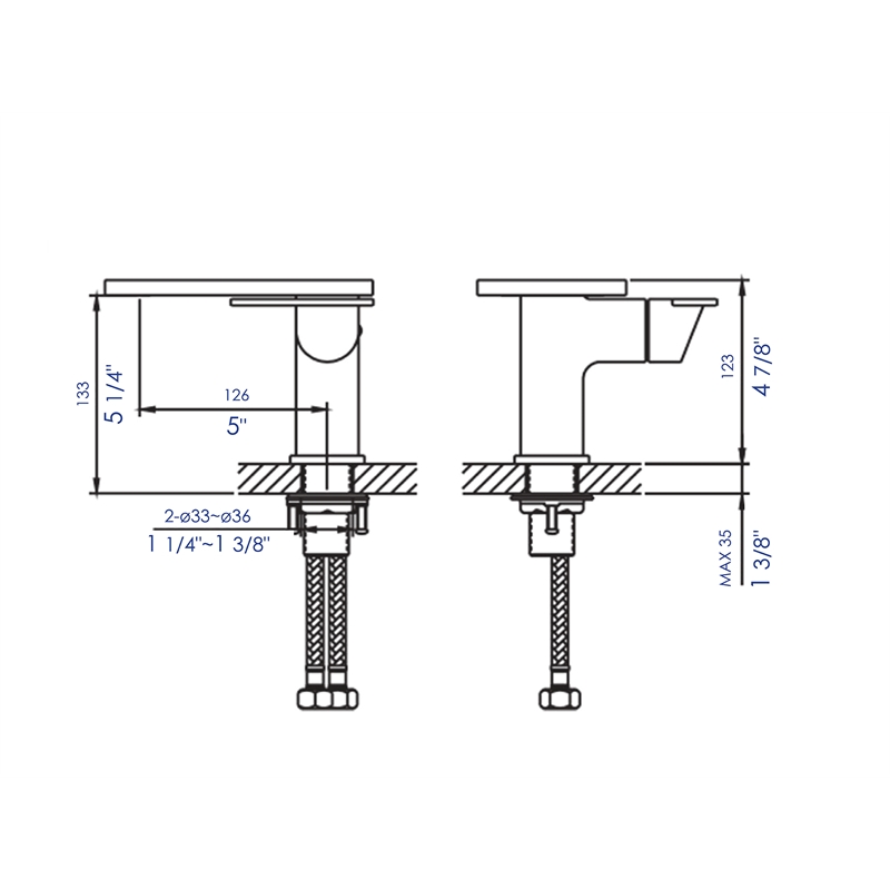 Pemberly Row Contemporary Brushed Nickel Single-Lever Bathroom Faucet
