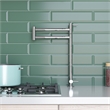 Pemberly Row Polished Stainless Steel Retractable Pot Filler Faucet