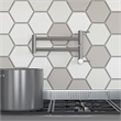 Pemberly Row Brushed Stainless Steel Retractable Pot Filler Faucet
