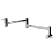 Pemberly Row Polished Stainless Steel Retractable Pot Filler Faucet