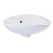 Pemberly Row White Small Porcelain Wall Mount Basin with Overflow
