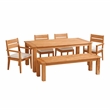 Pemberly Row Teak Outdoor Dining Table 80