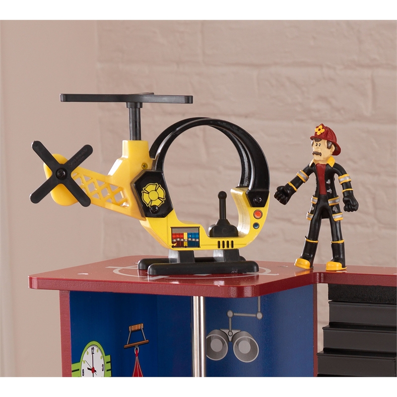 Pemberly Row Contemporary Firefighter Wood Deluxe Fire Rescue Set