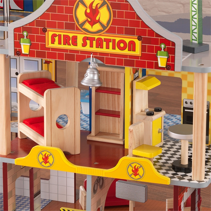 Pemberly Row Contemporary Firefighter Wood Deluxe Fire Rescue Set