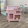 Pemberly Row Contemporary Wood Classic Play Kitchen in Pink Finish