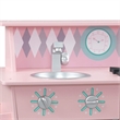 Pemberly Row Contemporary Wood Classic Play Kitchen in Pink Finish
