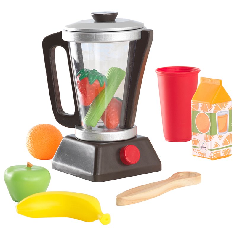 Pemberly Row Contemporary Wood Smoothie Play Set in Espresso