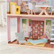 Pemberly Row Magic Lights & Sounds 18 Piece Dollhouse with Easy Assembly