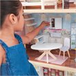Pemberly Row Magic Lights & Sounds 18 Piece Dollhouse with Easy Assembly