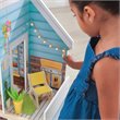 Pemberly Row Magic Lights & Sounds 18 Piece Dollhouse with Easy Assembly