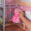 Pemberly Row Magic Lights & Sounds 18 Piece Dollhouse with Easy Assembly