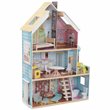 Pemberly Row Magic Lights & Sounds 18 Piece Dollhouse with Easy Assembly